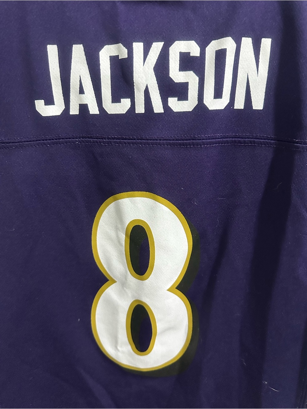 Kids Lamar Jackson Baltimore Ravens #8 Football Jersey - Youth Size M - Picture 5 of 7